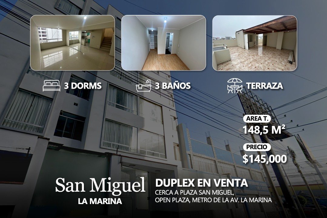 Exclusivo Dúplex en Venta en San Miguel